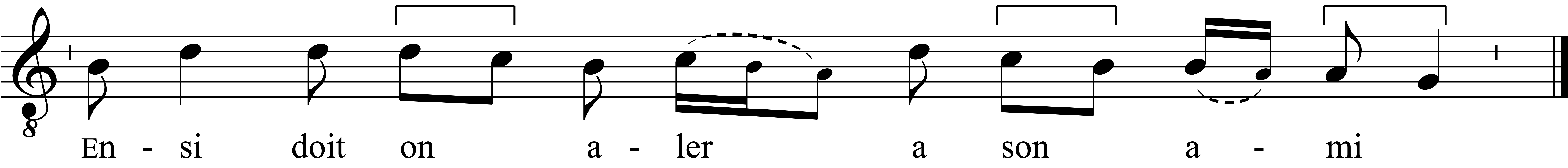 Refrain musical notation